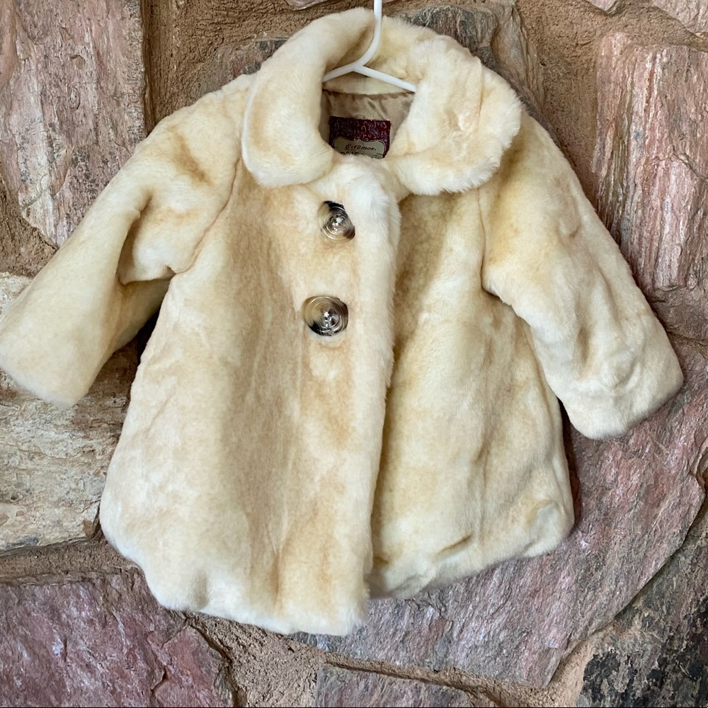 Old navy faux fur jacket 6-12 months